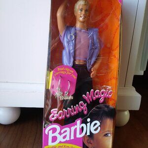 HTF NRFB Earring Magic Ken Barbie Doll 1992 Mattel featured in the Barbie Movie